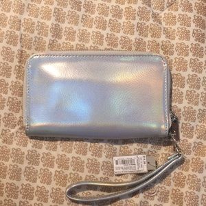 Holographic wristlet.